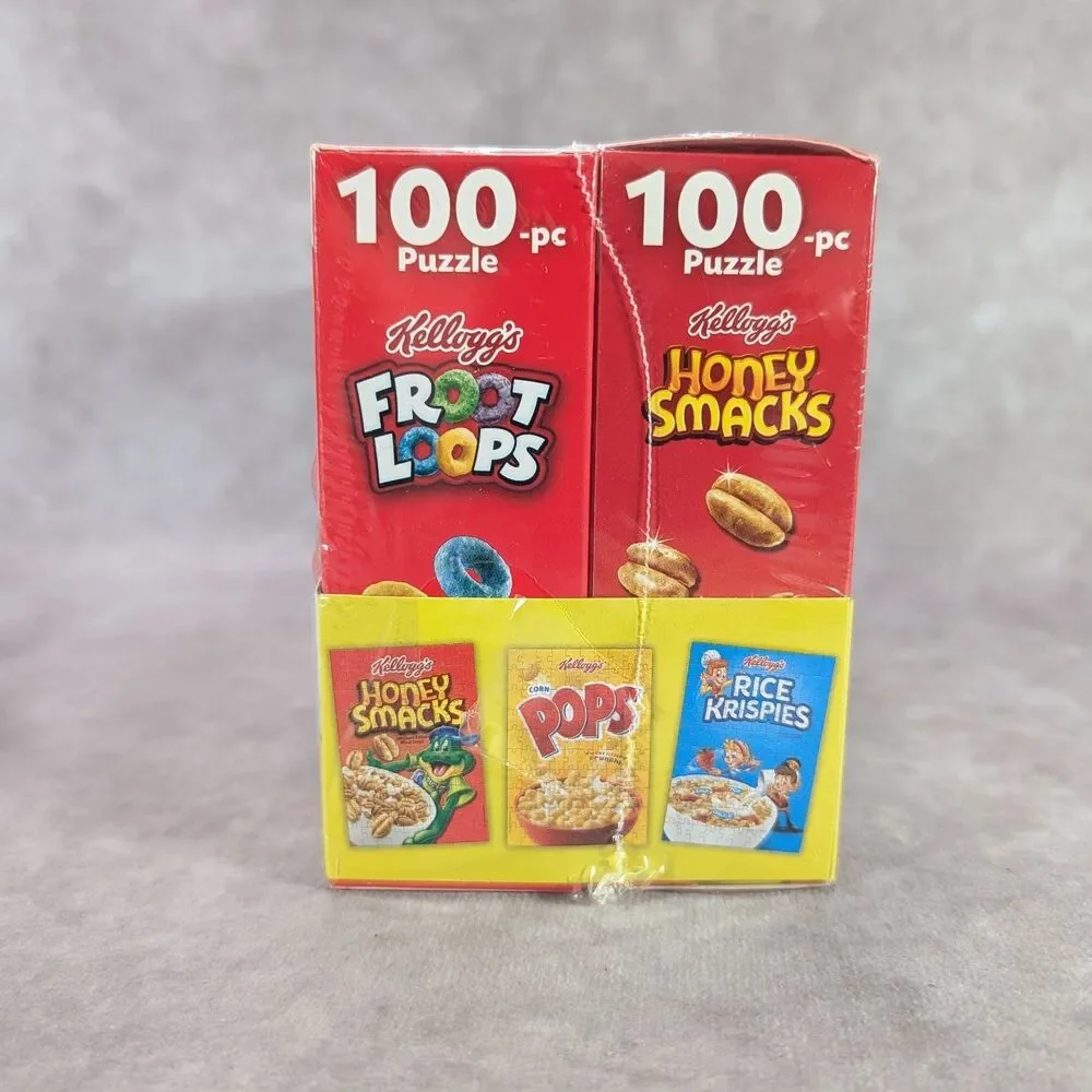 Kellogg's Cereal Fun Pack 6 Puzzles 100-Pc Each Spin Master 2021 New Sealed